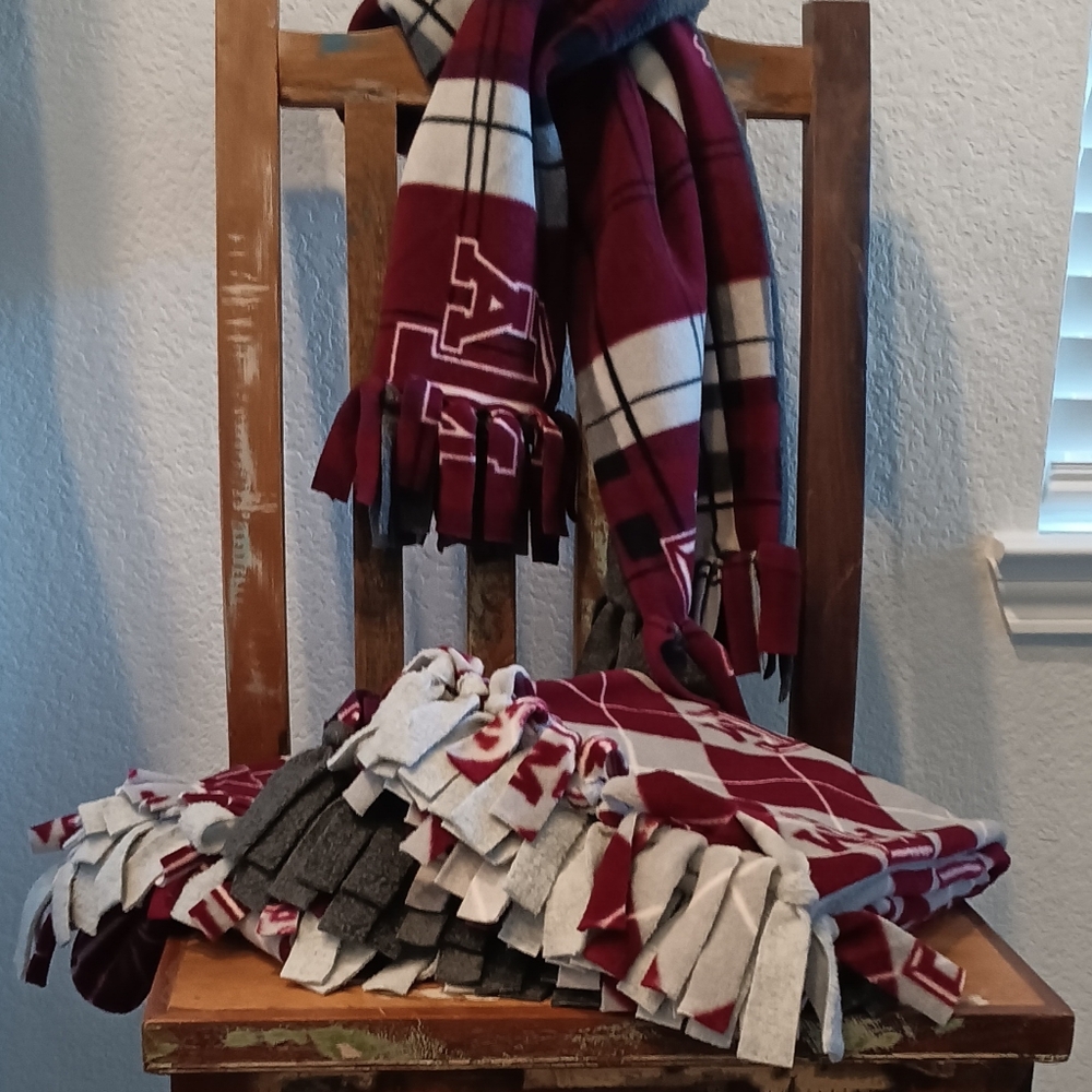 Texas A&M Aggie Fleece Scarves (not a set)